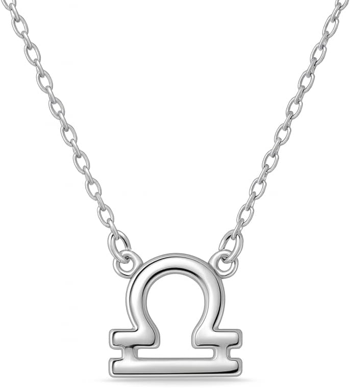 Waage Sternzeichenkette 925 Sterling Silber