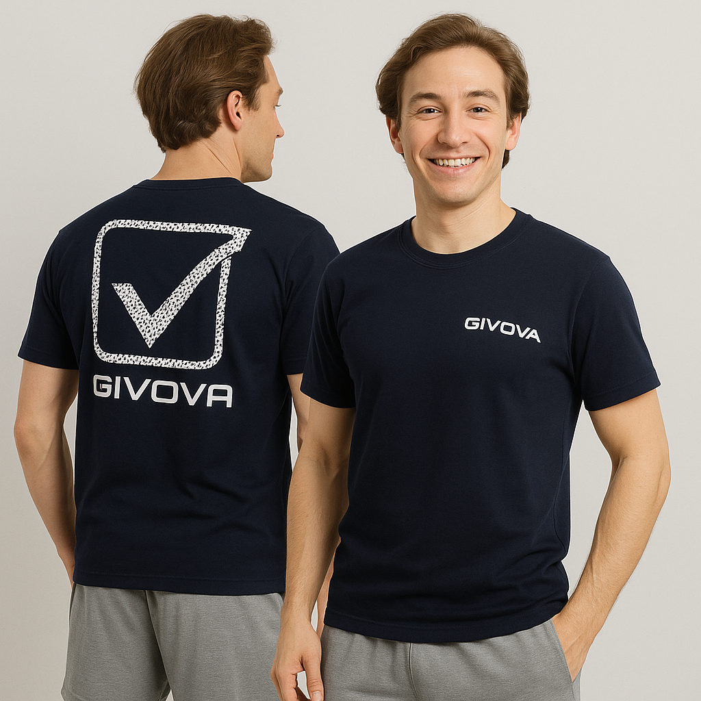 GIVOVA Cubo T-Shirt – Unisex Sportshirt aus 100 % Baumwolle