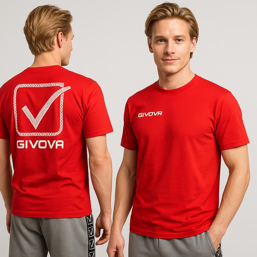 GIVOVA Cubo T-Shirt – Unisex Sportshirt aus 100 % Baumwolle