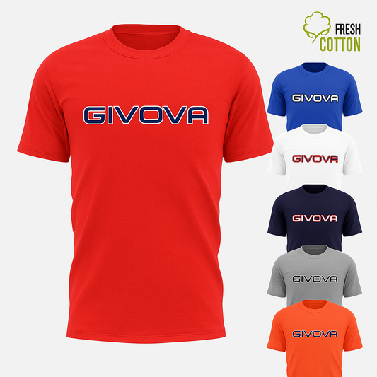 GIVOVA Unisex T-Shirt – Gepunktet, 100 % Baumwolle, Atmungsaktiv & Sportlich